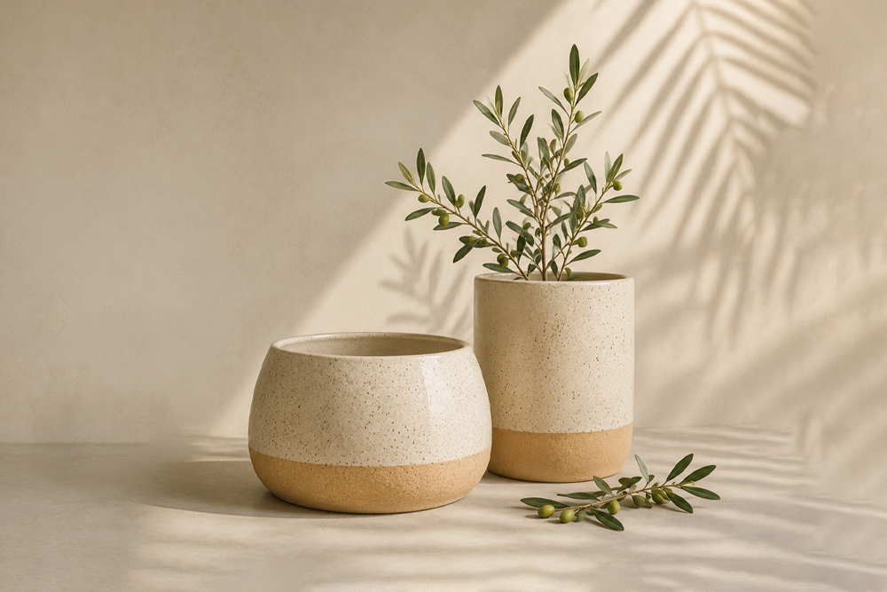 Pottery workshop with artisan at the wheel
